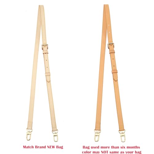 Natural vachetta leather Shoulder Strap Adjustale Crossbody replacement straps for Leather Bags Alma Speedy 30 Eva DIY Handbags - Image 2