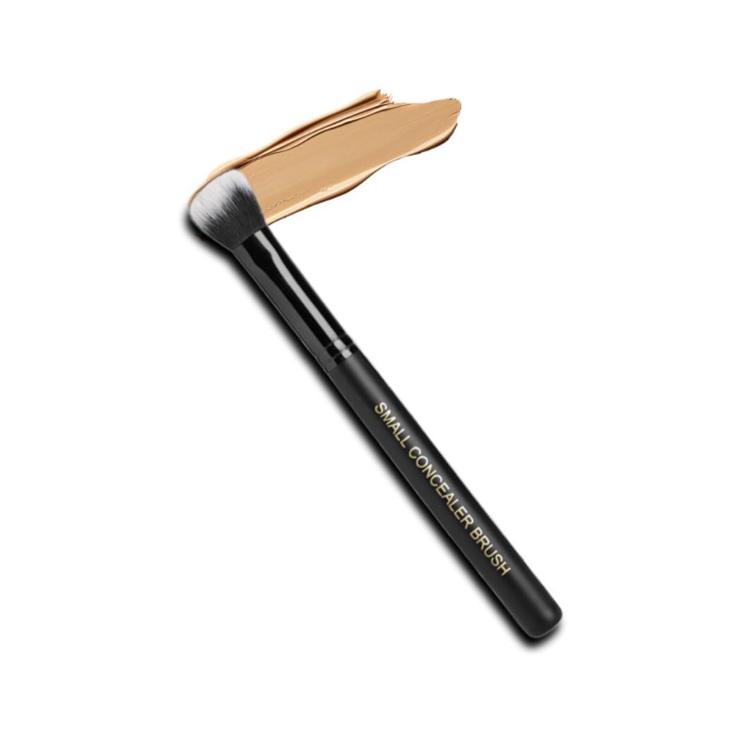 Cuffs N Lashes F019 Small Concealer Brush | Precision Makeup Brush for Spot Concealing &Under Eye Coverage | Soft Bristles | Handmade in India | Cruelty-Free &High Performance