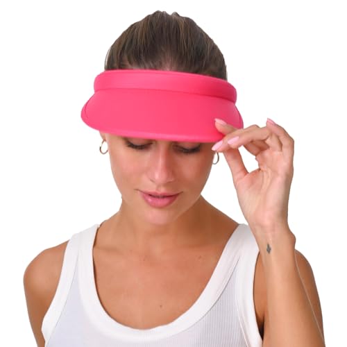 Image of 2 Pack Sun Visor Hats Women Men Clip On Wide Brim Visors Hat Outdoor Sports Golf Beach Travel Tennis Caps