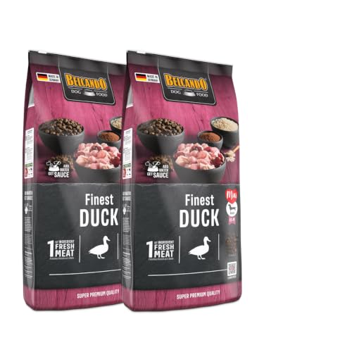 Belcando 2 x 12,5 kg Finest Duck vorher Finest Croc - Sparpaket