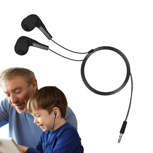 Auriculares Para Computadora - Cable De Silicona Y Cobre, Ajuste Cómodo Universal Para Niños De 3,5 Mm | Auriculares Internos Con Cable, AuricularesDe Audio HIFI Pera La Escuela, Juegos, Música, Uso