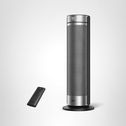 DREO Space Heater for Large Room, 23 Inch Electric Heaters for Indoor Use, 8 Safe Protection Tower, 70° Oscillation, PTC Ceramic with Thermostat and Remote, Quiet, 12H Timer, Bedroom, Office — view 7