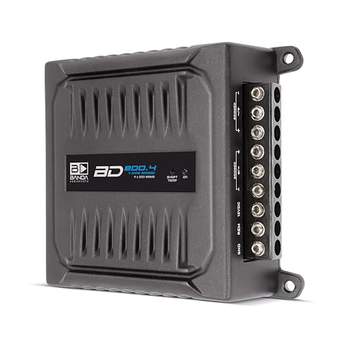 Banda Audioparts BD800.42OHM 800 Watts 4 Channel 2 Ohm Full Range Car Audio Amplfier 4 x 200 Watt...