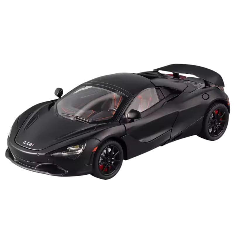 Image of 1:24 Maclaren 720s Sports Model Exclusive Alloy Diecast Pull Back Toy car with Openable Doors & Light Music Toys for Kids Boy Girl Gift (1:24 Maclaren 720s -Black)