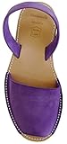  Avarcas menorquínas con tacón/cuña de 4,8 cm, Piel, Abarcas, Albarcas, Sandalias … (37, Morado Nobuck)