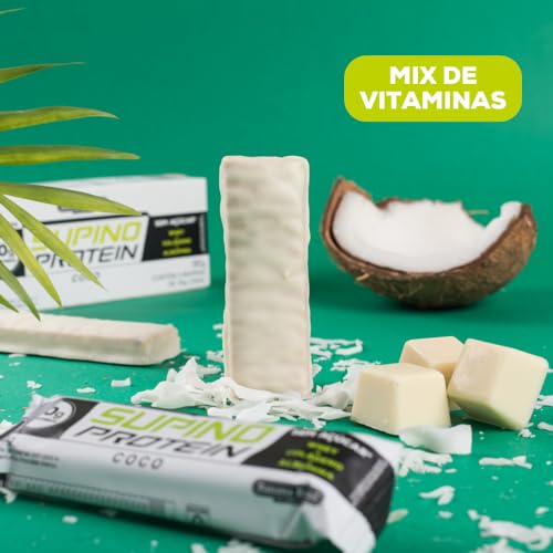 Banana Brasil Display Barra De Proteínas Coco Com Cobertura De Chocolate Branco Caixa Com 12 Unidade