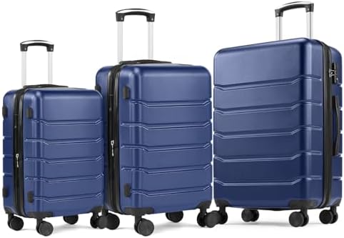 NEWBULIG Suitcases Spinner Wheels Lightweight Expandable Travel H...