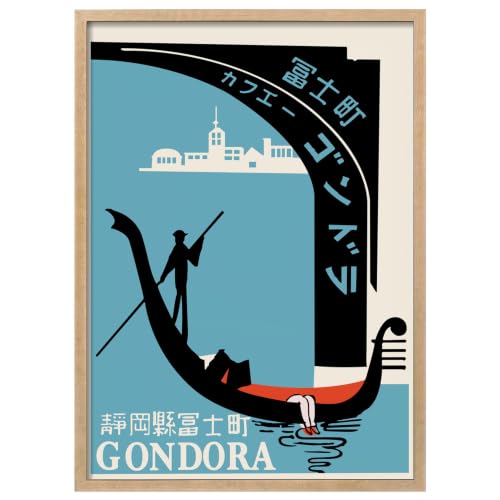 Affiche de Voyage Go Wallbuddy poster mural géant 60x90 cadre bois chêne salon