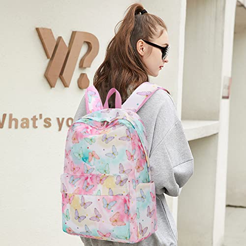 LEDAOU-Backpack-for-Teen-Girls-School-Bags-Kids-Bookbags-Set-School-Backpack-with-Lunch-Box-and-Pencil-Case-Butterfly