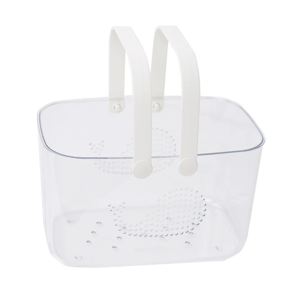 Cesta Portátil de Plástico Engrosado para Almacenamiento en Baño y Oficina, Organizador Asa para Productos de Ducha y Tocador, Práctica para Uso Diario