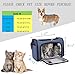 HOCLAUHO Tragbare Haustiertasche für draußen, Hunde transporttasche faltbar und atmungsaktiv, große Kapazität für Zwei kleine Katzen, Autoreise Tragetasche für Katze und Hund (Helles Schwarz)