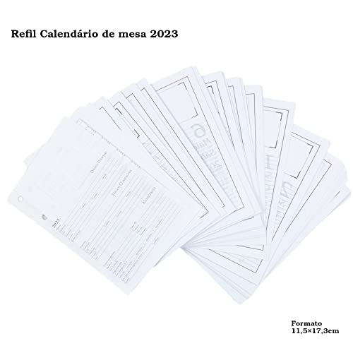 Refil Calendario Mesa, Redoma, R501, Cinza
