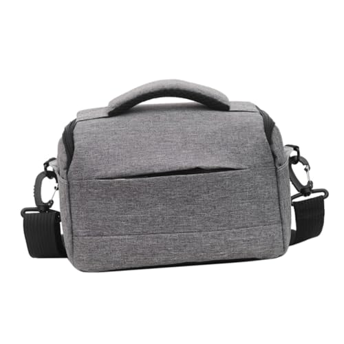 Bolso de hombro para DSLR gris que soluciona el riesgo de golpes en viaje