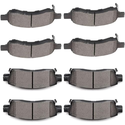 ALADICHE front rear Ceramic Brakes Pads Set Compatible with 2008-2017 Buick Enclave, 2009-2017 Chevy Traverse, 2007-2016 GMC Acadia, 2007-2010 Saturn Outlook