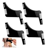 UYVPAER 4 Piezas Kit De Peine Para Barba - Plantilla Para Moldear Y Estilizar La Barba - Accesorio De Afeitado Para Contorno De Barba - Herramienta Para Recortar Y Arreglar La Barba Para Hombres