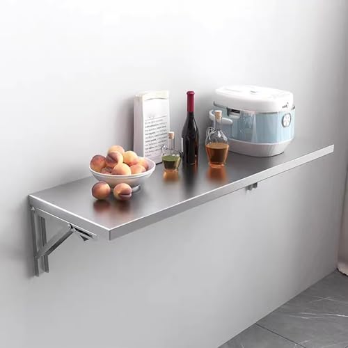 Table pliante murale en acier inoxydable 304 compacte de 60x25 cm - 2