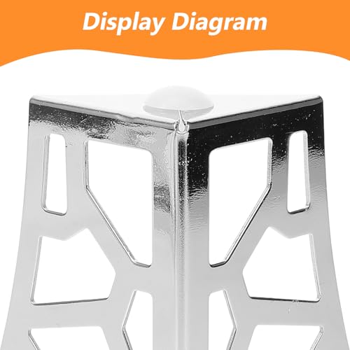 Patas de muebles de metal cromado HOMSFOU de 10 cm de alto para recambio de sofás y mesas 6