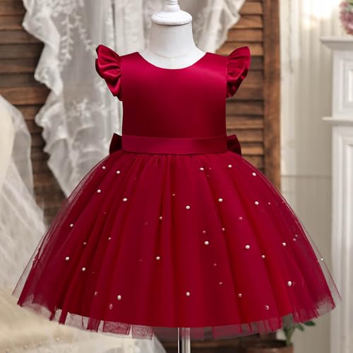 Vestido de fiesta de niñas exclusivo con sutil lazo trasero 2