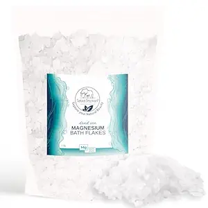 Natural Elephant Dead Sea Magnesium Bath Flakes | 1 lb Bag (16 oz)| Pure Magnesium Chloride Soak for Body and Foot | Ideal for a Soothing Bath Experience | Alternative to Epsom Salt
