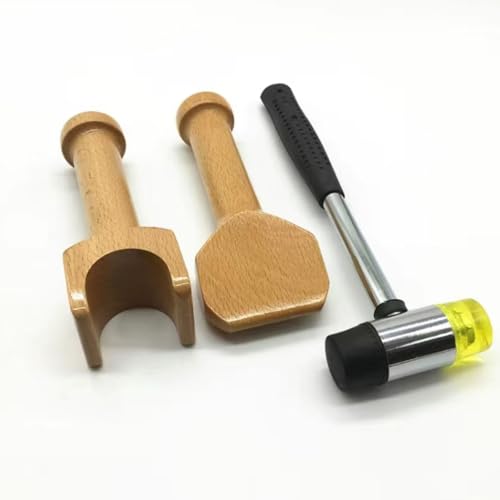 Martillo de ajuste quiropráctico de madera 2 piezas miniatura 1