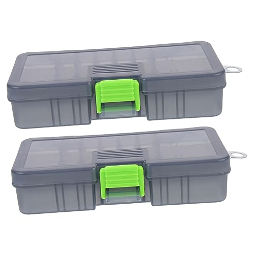 HEMOTON 2pezzi Scatola Portaesche Pesca Doppia Faccia Organizer con Scomparti Multipli per Ganci Esche e Accessori Portatile per Pesca Sportiva e Surfcasting Regalo per Pescatori