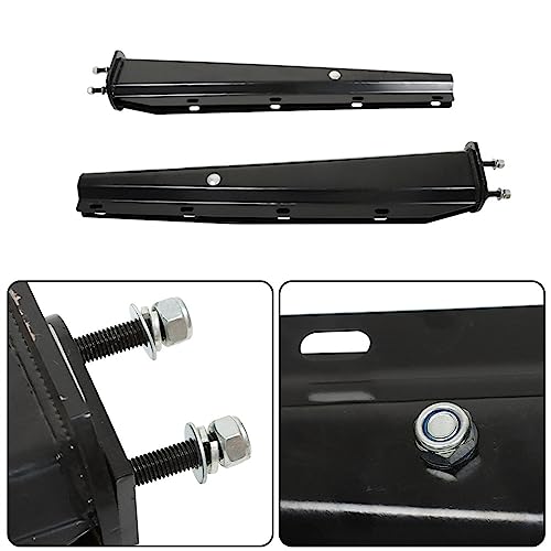 Image of GXYWADY 1 Pair 30 Black Mud Flap Hanger Set 2-1 /2 Bolt Spacing Spring Loaded Replacement for Semi Truck