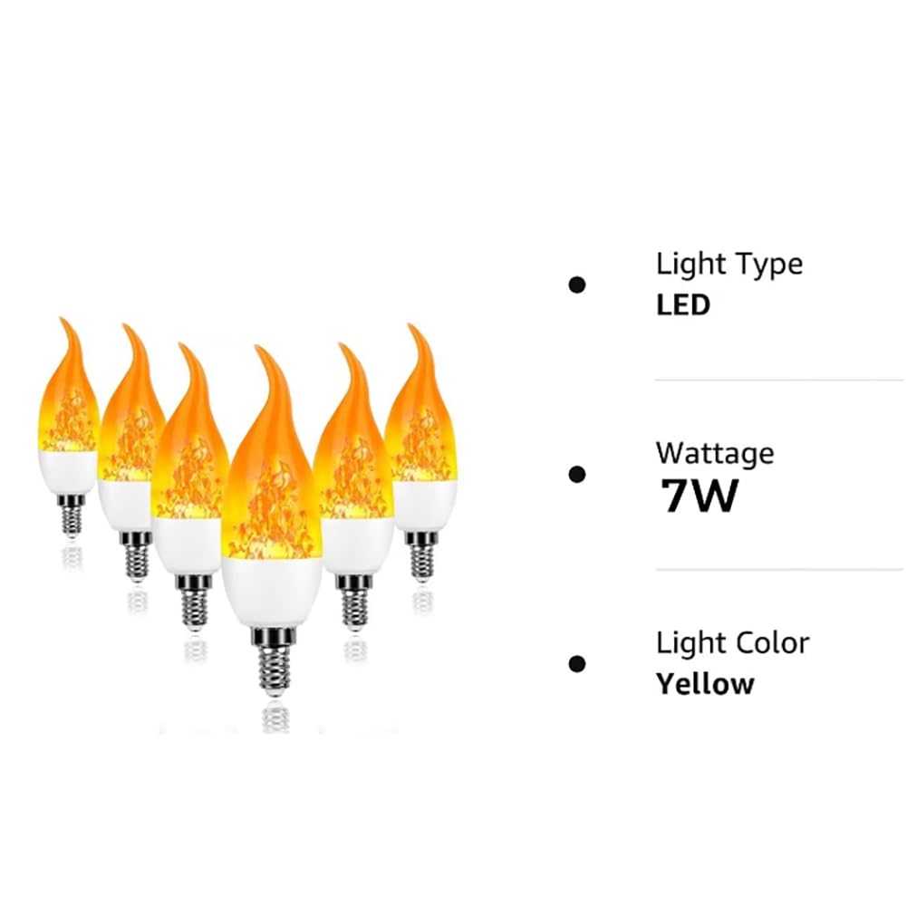 Żarówka LED E14 Migoczący Płomień 7W 9W 85-265V Dynamiczne Światło Świecy