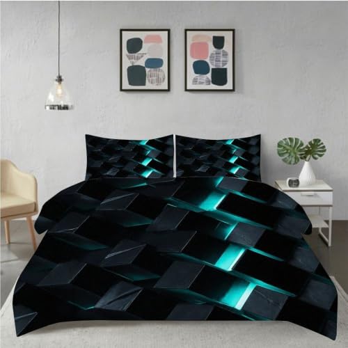 Housse de couette 240x260 bleue 3D pour sublimer votre chambre à coucher - 3