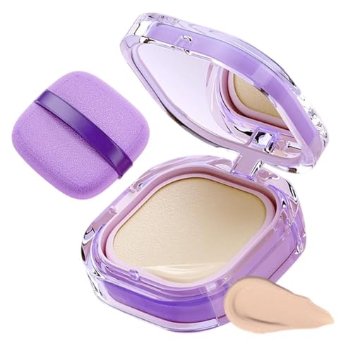 Full Coverage Creamy Foundation 2026 New 24h Long-Lasting Waterproof Matte Finish High Coverage Blemish-Free Base for All Skin Types Compact Travel-Friendly(Natural)