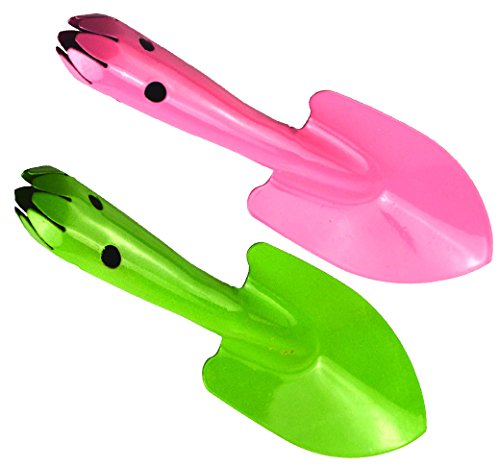 Annymall Metal Garden Mini Round Shovel Set, Flower Soil Planting Digging Transplanting Miniature Planting Succulent Indoor Outdoor Care Tools - Best Gardening Gift For Teens, Women, Men (4 Pieces) #TOP2