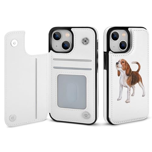 iPhone15ProMax用ケース カバー 手帳型 かわいい ビーグル犬 アイフォン15ProMax用 カード収納 横置きスタンド機能 全面保護 Case