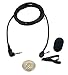 Sound Professionals Premium Ultra-high sensitivity Court Reporter microphone for Steno Machine and computer microphone inputs - includes clip and windscreen - item #25-15202
