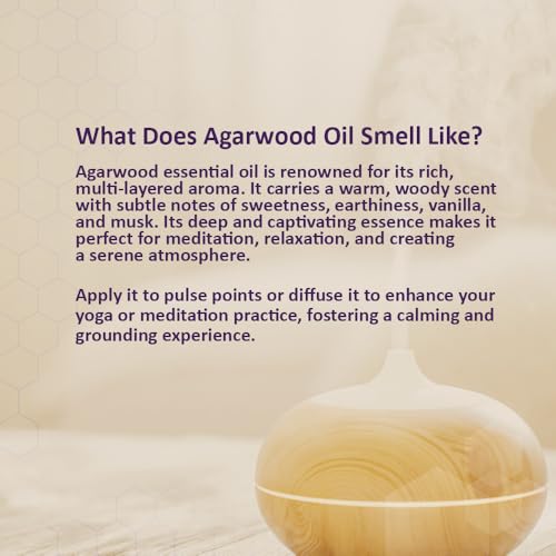 Aceite esencial premium de Agarwood 0.34oz puro y orgánico miniatura 5