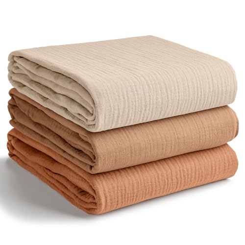 Comfy Cubs Muslin Swaddle Blankets 3-Pack