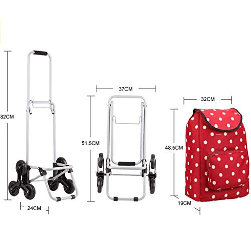 Tragbarer Einkaufswagen, 2/3 Räder, leicht, faltbar, flippig, Musik, Festival, Einkaufstrolley, Gepäcktasche… – Bild 3