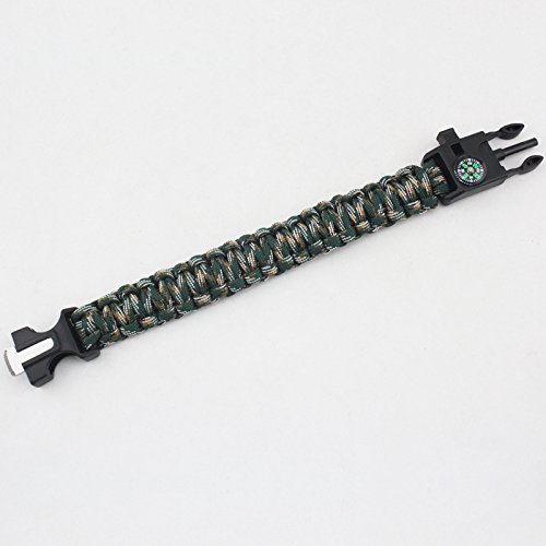 Bracelet Paracord Survie 2pcs - Kit 5 En 1 Avec Pierre à Feu, Boussole, Sifflet Et Corde