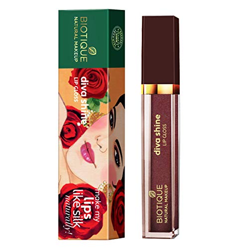 Image of Biotique Natural Makeup Diva Shine Lip Gloss, Sugar Plum, 3ml