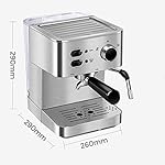 QJRGUY CUNTO TEmkin Household Espresso Maker Semi Automatic Pump Type Machine Manual Fancy Coffee (50Hz) 1050W 20Bar Pressure Stainless Steel - Image 7