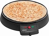 Máquina ideal de hacer deliciosos crepes dulces o salados incluye esparcidor de masa para asegurar unos crepes finos y redondos