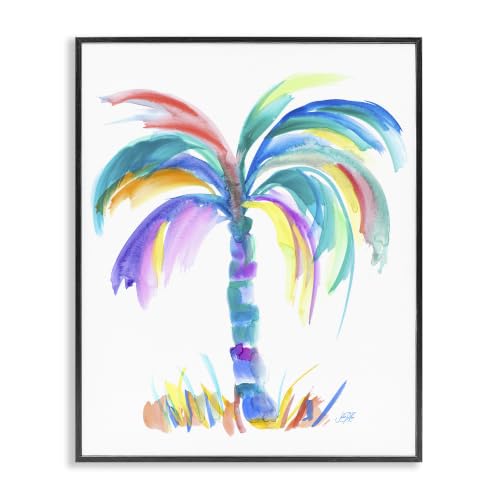 Brushed Palm Tree Tropical, 16 x 20 Inch Framed Giclée Print