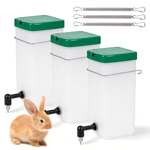Lot de 3 abreuvoirs pour lapins - 1000 ml -...