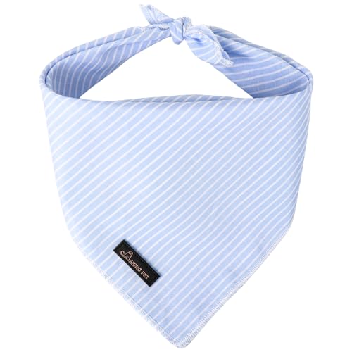 ARING PET Summer Dog Bandana-Cute Blue Dog Bandanas, Comfortable Pet Scarf Dogs Triangle Bibs for Small to Large Boy Girl Dogs and Cats