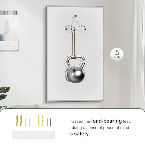 Wiserset Beveled Bathroom Mirror 55"x36", Frameless Mirror for Wall - image 8