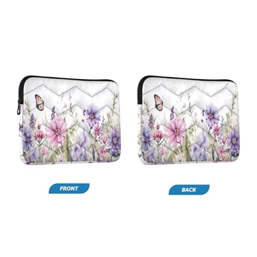 Funda para portátil 13-14 pulgadas con flores y mariposas miniatura 2