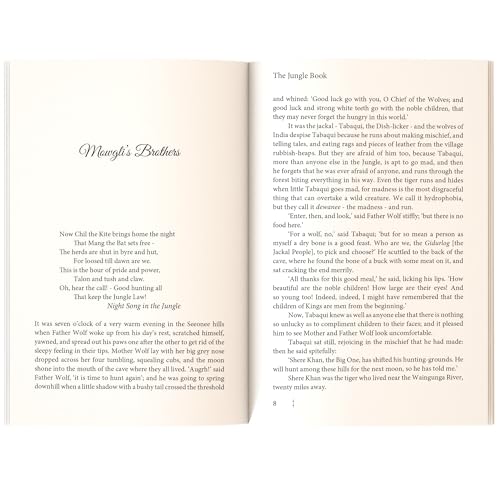 Image of The Jungle Book - Children Classic - Unabridged (160 Pages) - Fiction Novel for Readers of All Ages By Rudyard Kipling (Classic Novels)