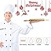 Christmas Wooden Rolling Pin,Engraved Embossing Roll Pin and 3 PCS Biscuit Mold With Christmas Deer Pattern for Baking Embossed Cookies Christmas Symbol Baking biscuit… (43cm)