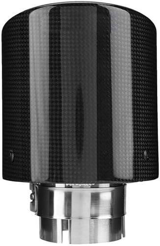 KSTE Carbon Style Car fibra Modificato singola uscita di scarico del silenziatore del tubo punta della coda gola 63-114mm