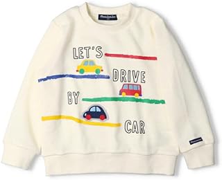 [ムージョンジョン] 子供服 車ワッペンプリント裏毛トレーナー 80cm～140cm M54601
