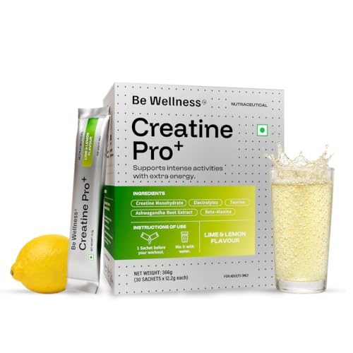 Image of Be Wellness Creatine Pro+ Pre Workout, Lime & Lemon, 30 Sachets