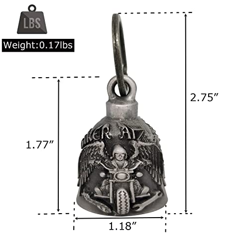 Dream Apparel Motorcycle Ride Bell For Bikers, Heavy Spirit Bells Accessory And Key Chain For Luck